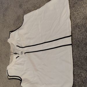 White sleeveless top